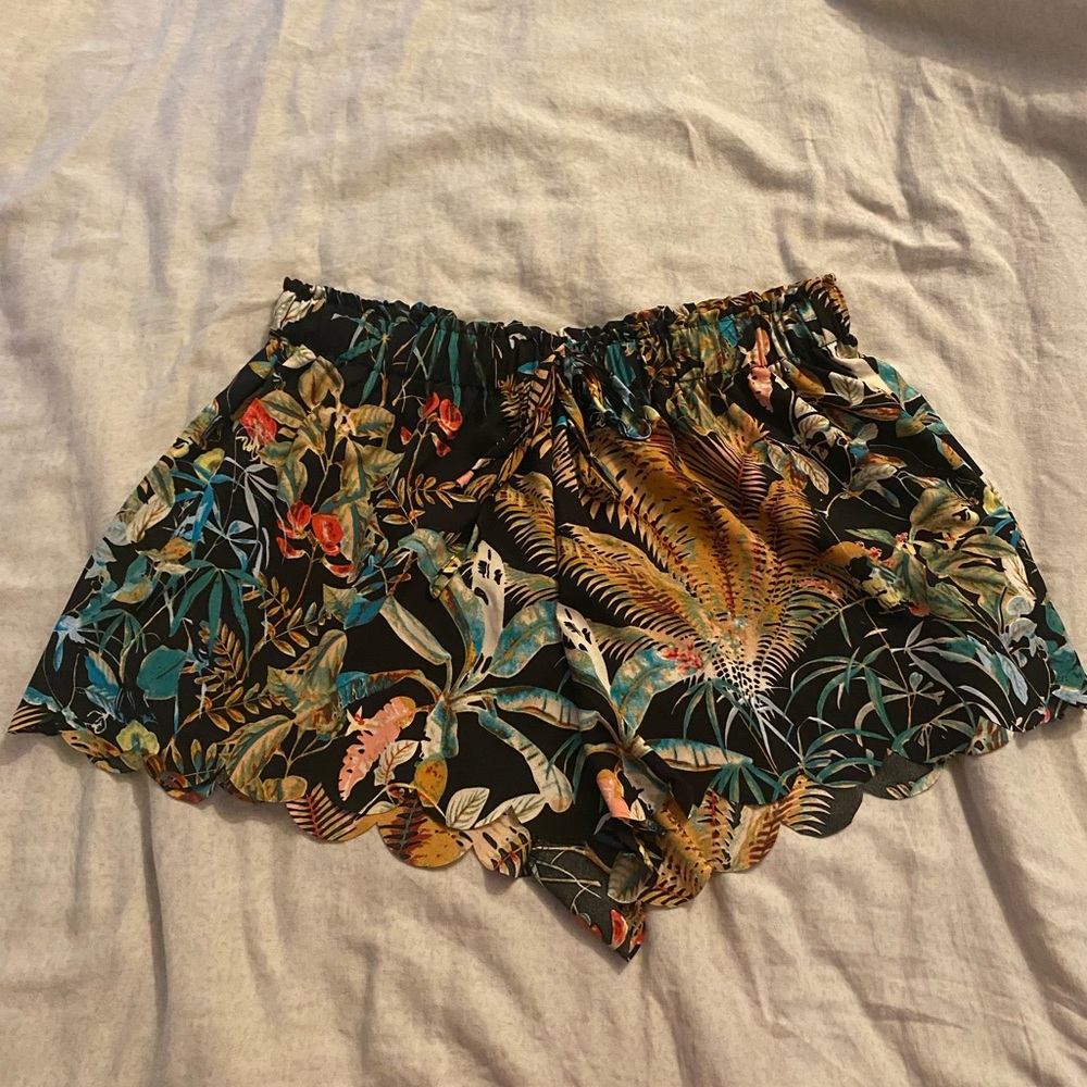 Tropical print shorts